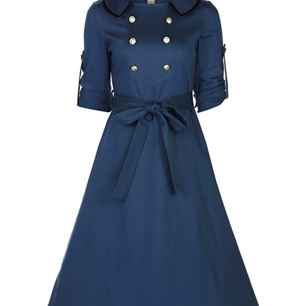 Lindy Bop Velma 1940s Military Tea Dress
